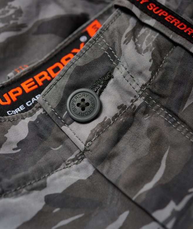 mens Core Cargo Lite Shorts in Tiger Ice Camo Superdry US