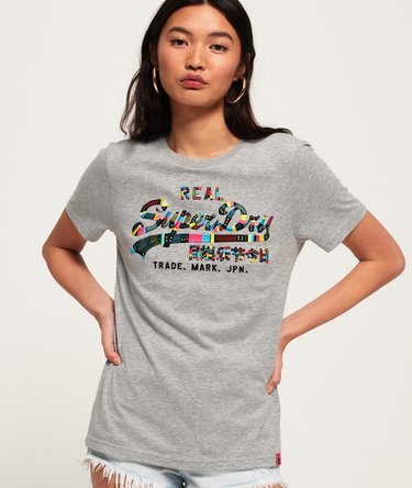 Vintage Logo Boutique Embroidery T-Shirt Image 1
