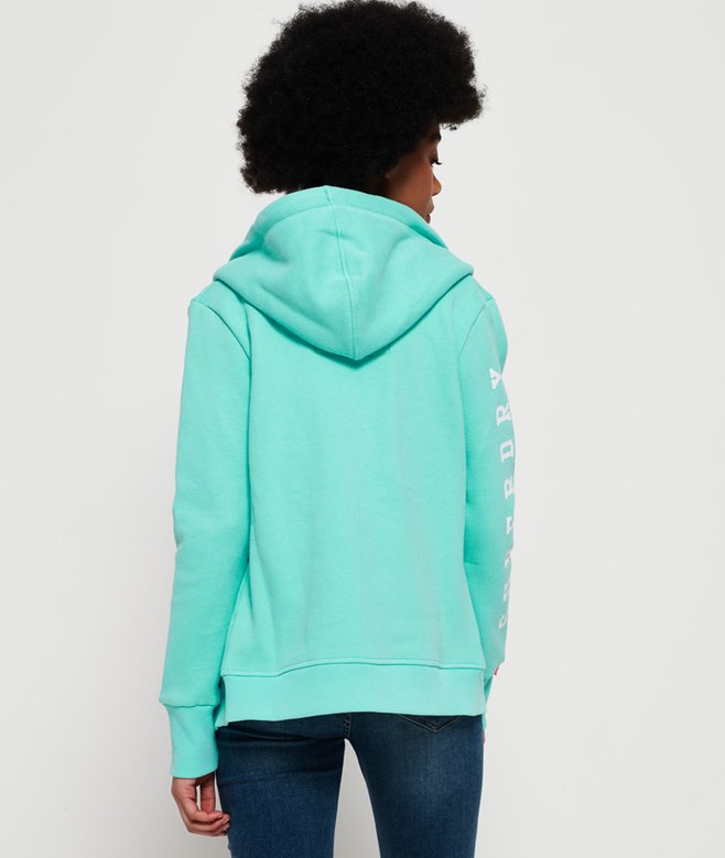 Kapuzenjacke Superdry Hoodie Damen Hellblau Track Field