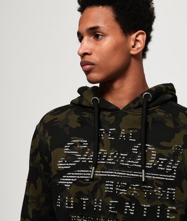 Sweat à capuche camouflage avec logo vintage Authentic Image 5