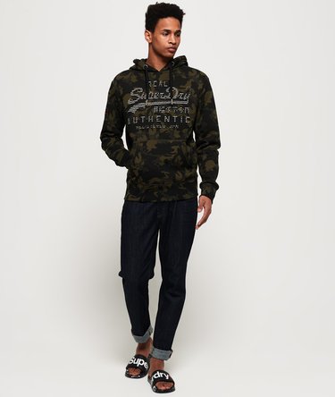 Sweat à capuche camouflage avec logo vintage Authentic Image 3