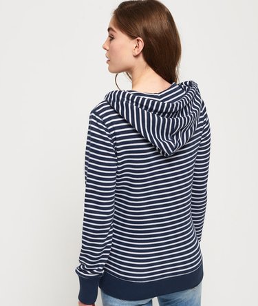 Sudadera ligera con capucha, cremallera y aplicación decorativa Image 4
