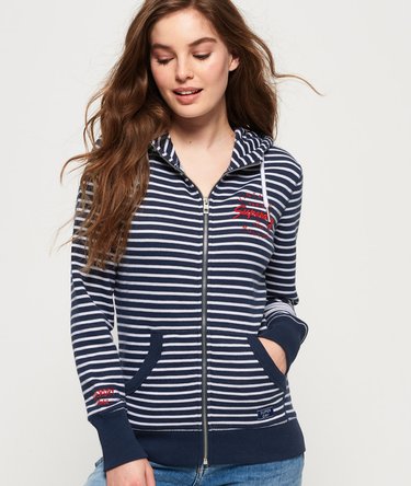 Sudadera ligera con capucha, cremallera y aplicación decorativa Image 1