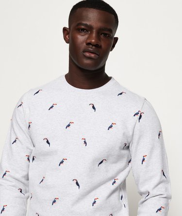 All Over Embroidered Crew Sweatshirt Image 3
