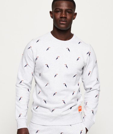 All Over Embroidered Crew Sweatshirt Image 1