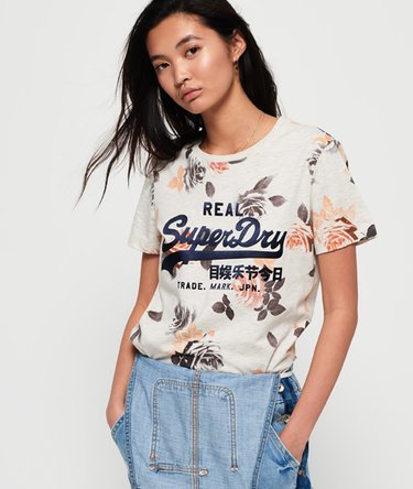 Vintage Logo Photo Rose T-shirt met all-overprint Image 1