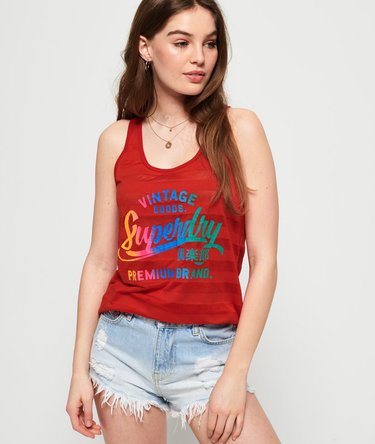 Camiseta de tirantes a rayas desvaída Vintage Goods Image 1