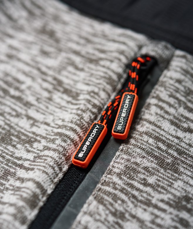 mens Mountain Tech Zip Hoodie in SILVER GREY MARL Superdry UK