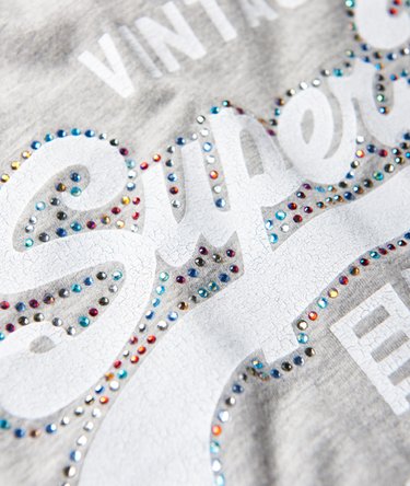 Premium Goods Rhinestone Cracked Print T-Shirt Image 7