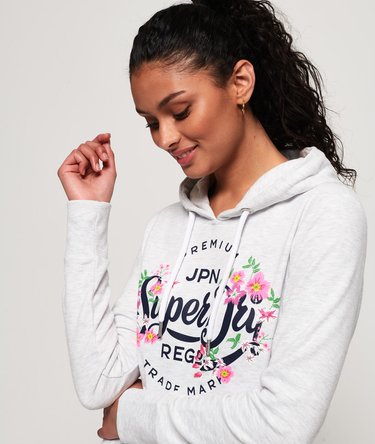 Premium Script Floral Lightweight Hoodie Image 5