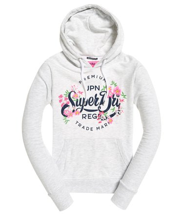 Premium Script Floral Lightweight Hoodie Image 2