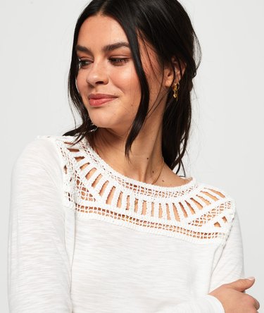 Alana Crochet Lace Long Sleeve Top Image 5