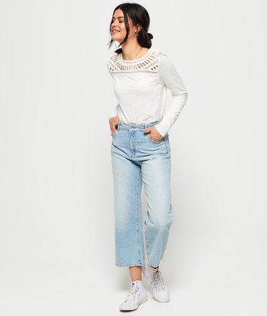 Alana Crochet Lace Long Sleeve Top Image 3