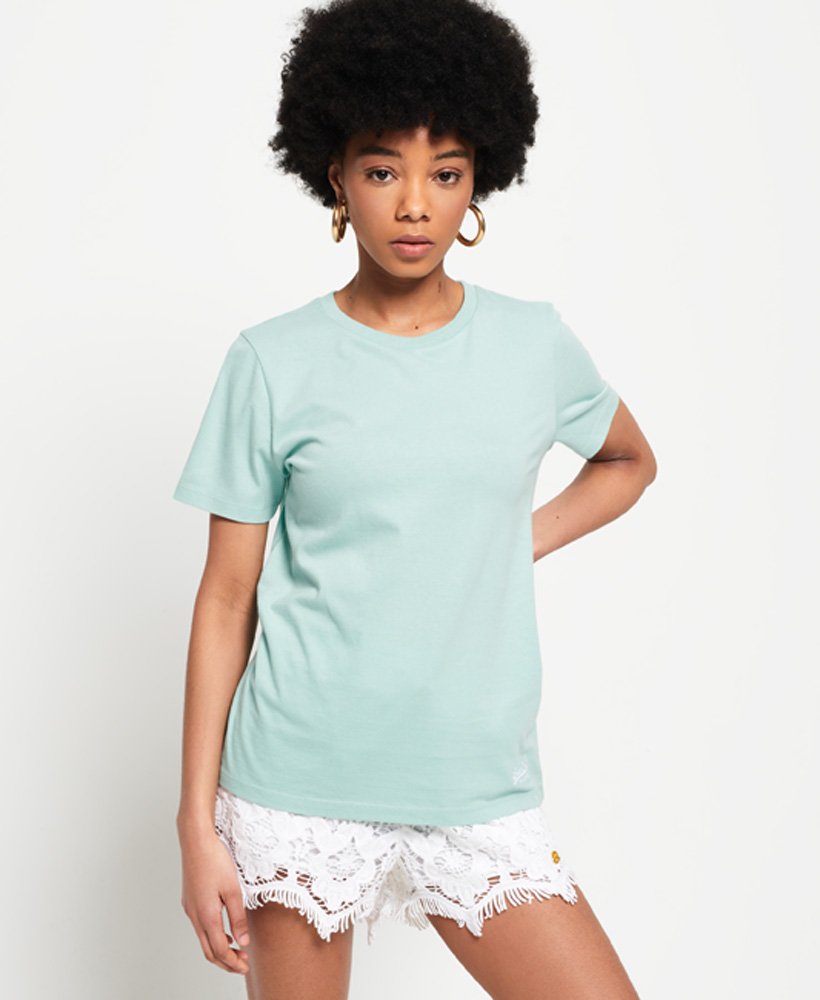 womens Orange Label Crew Neck T-Shirt in MINT GREEN | Superdry US