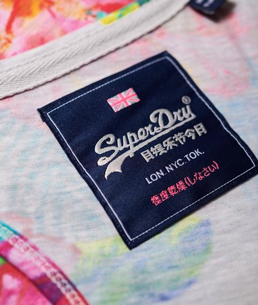 Vintage Tanktop mit Logo durchgehendem Hibiskus-Print Image 6