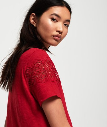Lizzie Lace Insert T-shirt Image 5