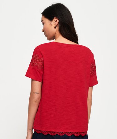 Lizzie Lace Insert T-shirt Image 4