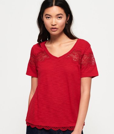 Lizzie Lace Insert T-shirt Image 1