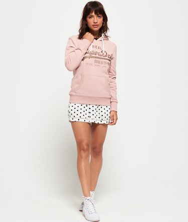 Vintage Logo Glitter Embossed Hoodie Image 3