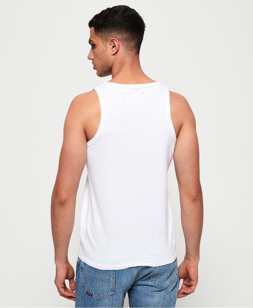 トップス CordingEmbroideryDetail CottonVest mens Organic Cotton Vintage Embroidery Vest Top in OPTIC