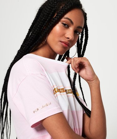 Minimal Logo Tape Stripe Portland T-Shirt Image 5