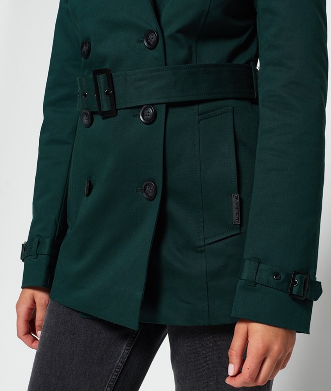 Trench Coat Superdry La Belle Bleu Marine Taille M - Occasion Top état