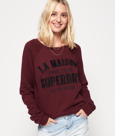 Raglan-Sweatshirt mit Applikation und Rundhalsausschnitt Image 1