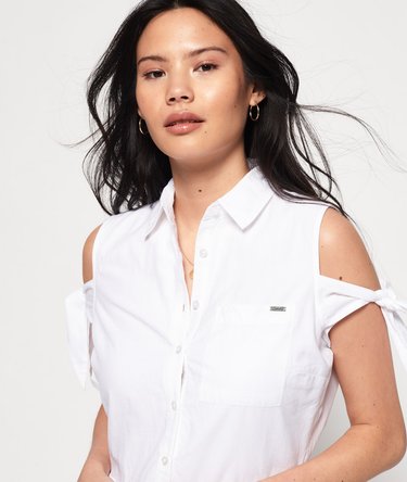 Embroidered Shirt Dress Image 4