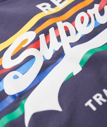 Vintage Logo Rodeo Rainbow Stripe T-Shirt Image 7