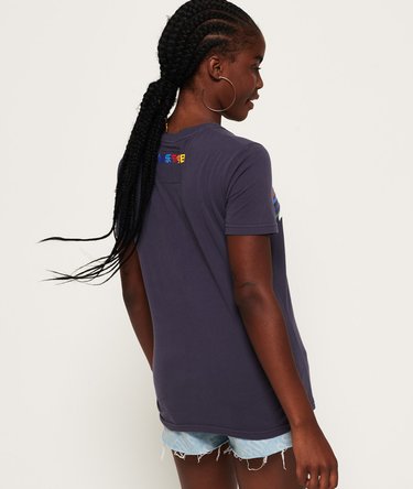 Vintage Logo Rodeo Rainbow Stripe T-Shirt Image 4