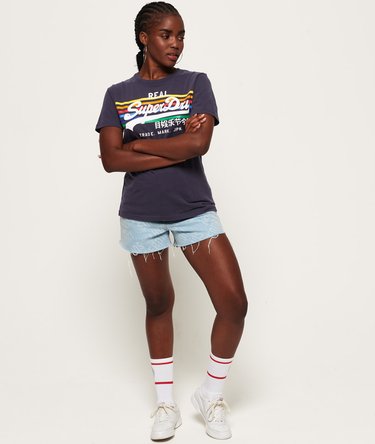 Vintage Logo Rodeo Rainbow Stripe T-Shirt Image 3