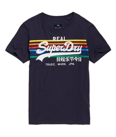 Vintage Logo Rodeo Rainbow Stripe T-Shirt Image 2