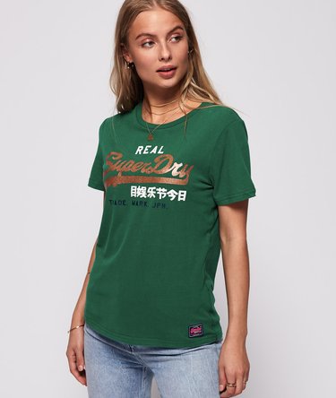 Camiseta Vintage con logo tricolor Image 1
