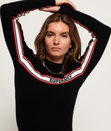 Superdry gebreide jurk met logo Image 4