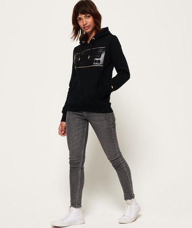 Sudadera con capucha y logo Vintage Block en relieve Image 3