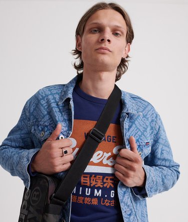Organic Cotton Vintage Logo Crew Sweatshirt Image 4
