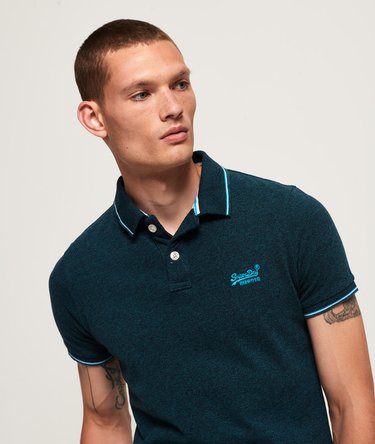 Contrast Tipped Slim Fit Polo Shirt Image 5