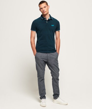 Contrast Tipped Slim Fit Polo Shirt Image 3