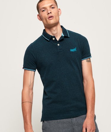 Contrast Tipped Slim Fit Polo Shirt Image 1