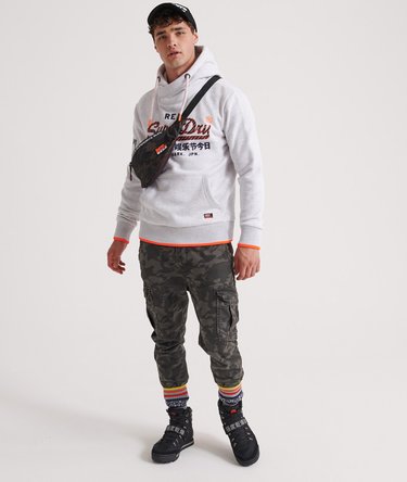 Bluza z kapturem Vintage Logo z neonowymi wykończeniami Image 2