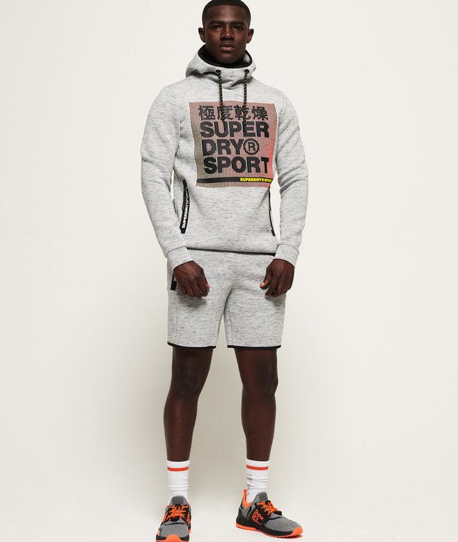 Superdry Felpa Corta Girocollo Gym Tech USA – Grigio Polvere, Donna, Taglia S