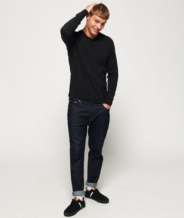 Orange Label Cotton Vee Neck Jumper Image 3