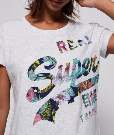 Camiseta ajustada estilo boyfriend logo Vintage de efecto envolvente Image 4