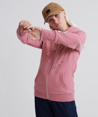 NYC Studio Foil Zip Hoodie Image 4
