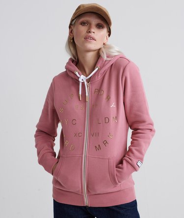 NYC Studio Foil Zip Hoodie Image 1