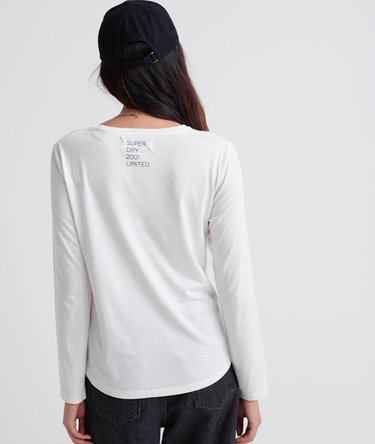 Błyszcząca bluzka z długim rękawem i nadrukiem Image 4