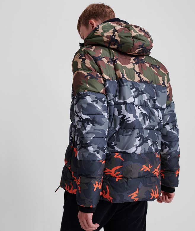 Doudoune Camo Mix Sportscamouflage noir pour Homme Superdry FR