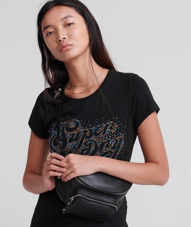 Classic Script Rhinestone Scatter T-Shirt Image 4
