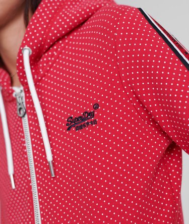 Sudadera estampada con capucha y cremallera Image 5