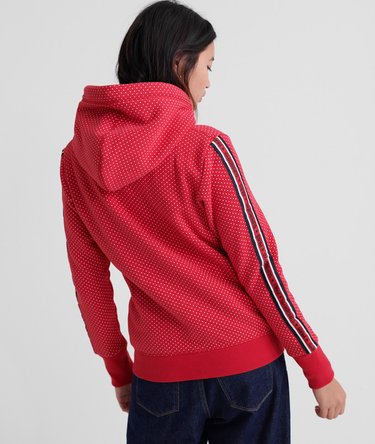 Sudadera estampada con capucha y cremallera Image 3